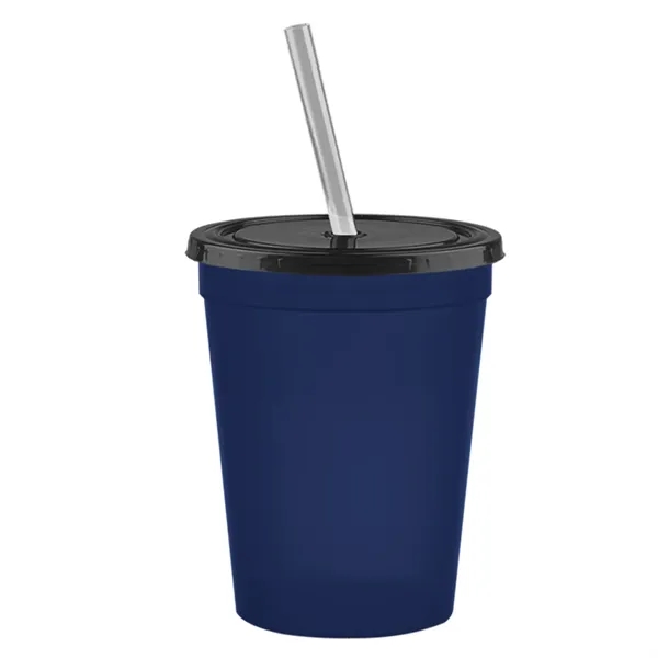 Molded in USA 16 oz. Stadium Cup with Lid & Straw... from ASI 40480 Koozie Group