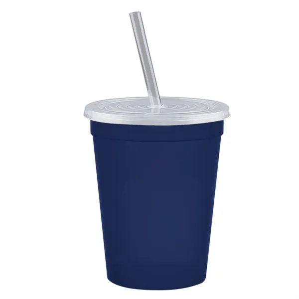 Molded in USA 16 oz. Stadium Cup with Lid & Straw... from ASI 40480 Koozie Group