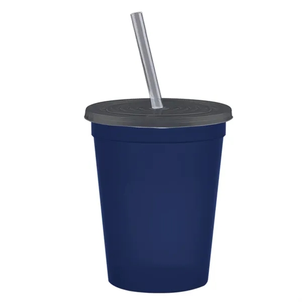 Molded in USA 16 oz. Stadium Cup with Lid & Straw... from ASI 40480 Koozie Group