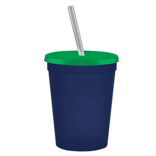 Molded in USA 16 oz. Stadium Cup with Lid & Straw... from ASI 40480 Koozie Group