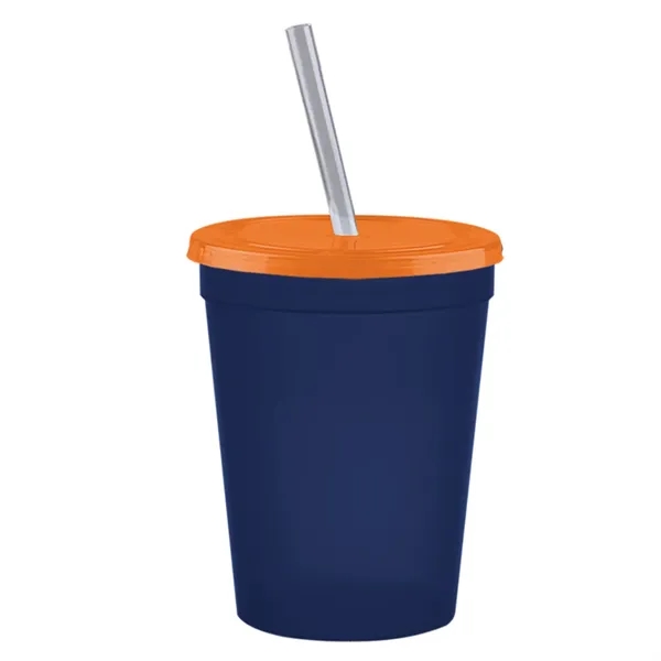 Molded in USA 16 oz. Stadium Cup with Lid & Straw... from ASI 40480 Koozie Group