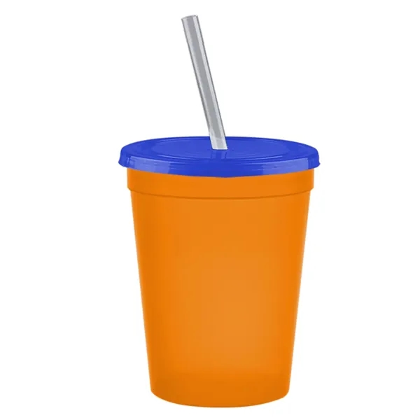 Molded in USA 16 oz. Stadium Cup with Lid & Straw... from ASI 40480 Koozie Group