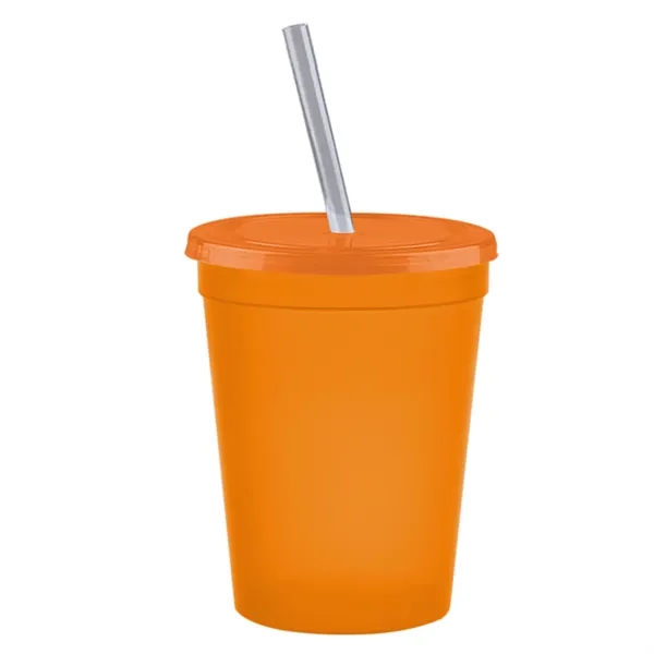 Molded in USA 16 oz. Stadium Cup with Lid & Straw... from ASI 40480 Koozie Group