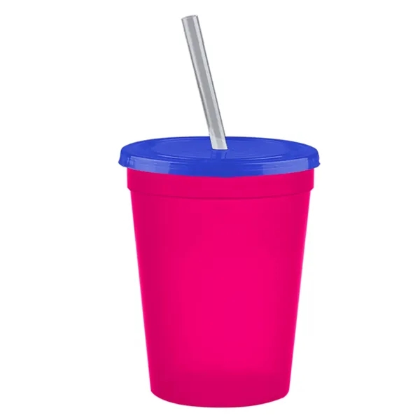 Molded in USA 16 oz. Stadium Cup with Lid & Straw... from ASI 40480 Koozie Group