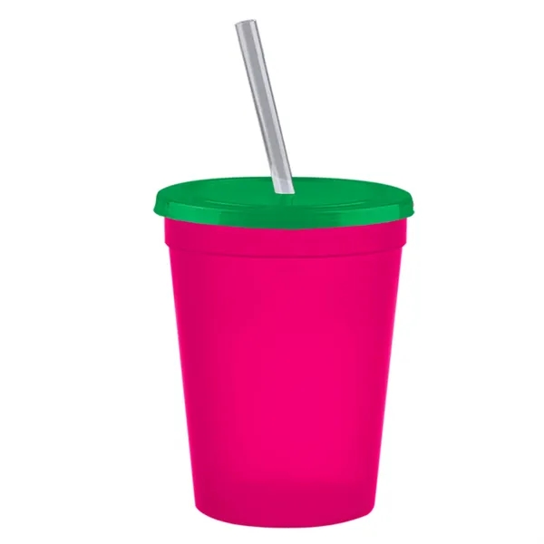 Molded in USA 16 oz. Stadium Cup with Lid & Straw... from ASI 40480 Koozie Group