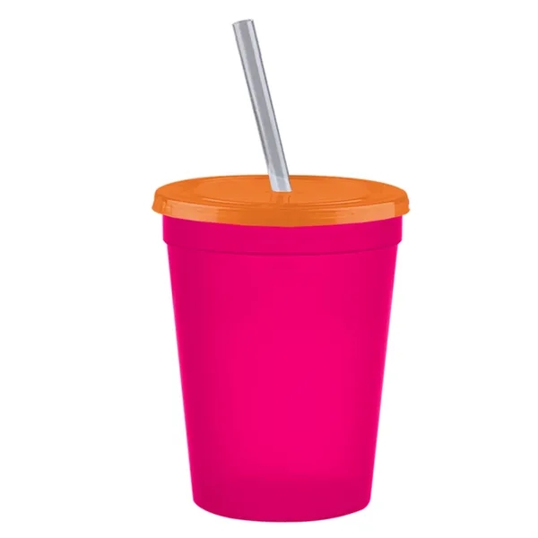 Molded in USA 16 oz. Stadium Cup with Lid & Straw... from ASI 40480 Koozie Group