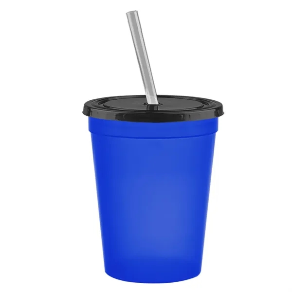Molded in USA 16 oz. Stadium Cup with Lid & Straw... from ASI 40480 Koozie Group