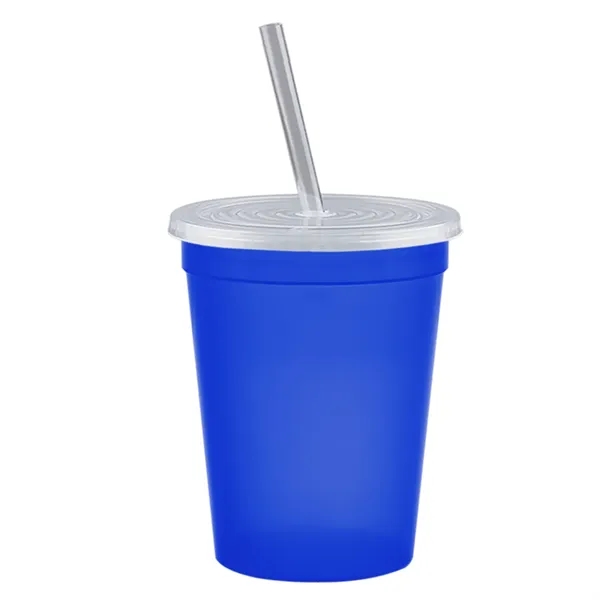 Molded in USA 16 oz. Stadium Cup with Lid & Straw... from ASI 40480 Koozie Group