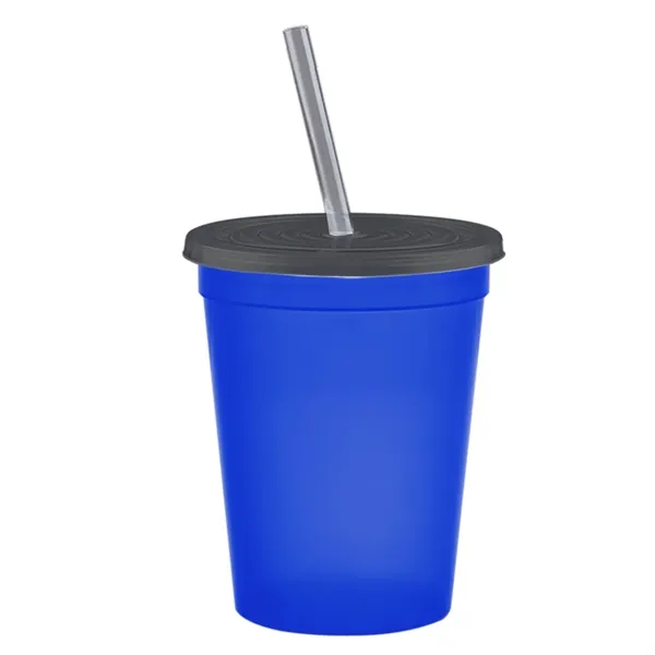 Molded in USA 16 oz. Stadium Cup with Lid & Straw... from ASI 40480 Koozie Group