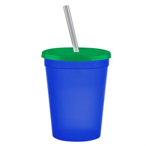 Molded in USA 16 oz. Stadium Cup with Lid & Straw... from ASI 40480 Koozie Group