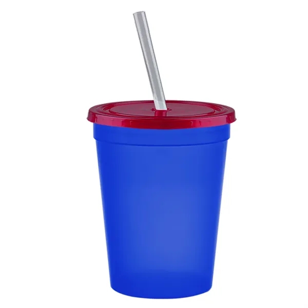 Molded in USA 16 oz. Stadium Cup with Lid & Straw... from ASI 40480 Koozie Group