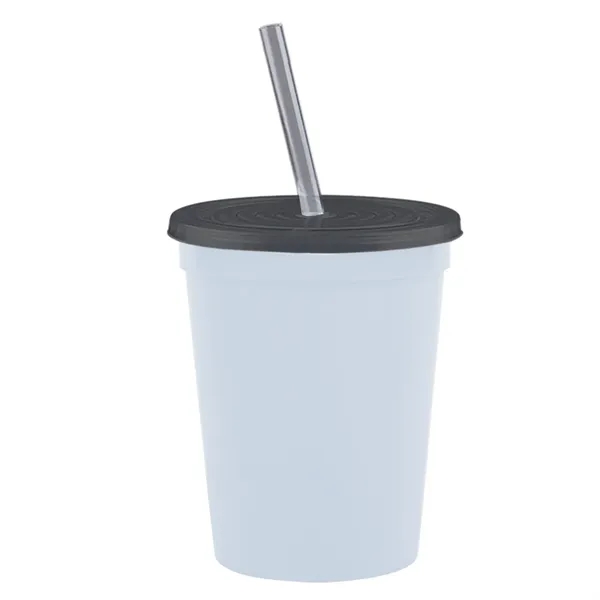 Molded in USA 16 oz. Stadium Cup with Lid & Straw... from ASI 40480 Koozie Group