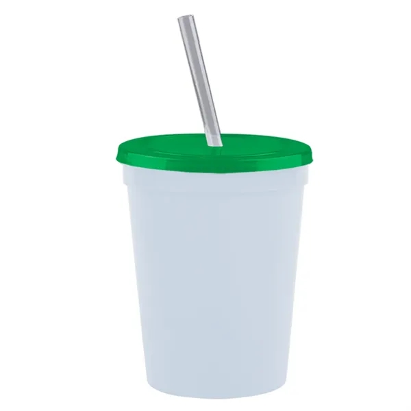 Molded in USA 16 oz. Stadium Cup with Lid & Straw... from ASI 40480 Koozie Group