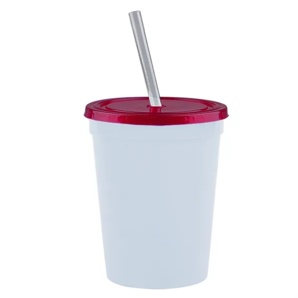 Molded in USA 16 oz. Stadium Cup with Lid & Straw... from ASI 40480 Koozie Group