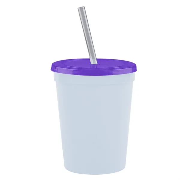 Molded in USA 16 oz. Stadium Cup with Lid & Straw... from ASI 40480 Koozie Group