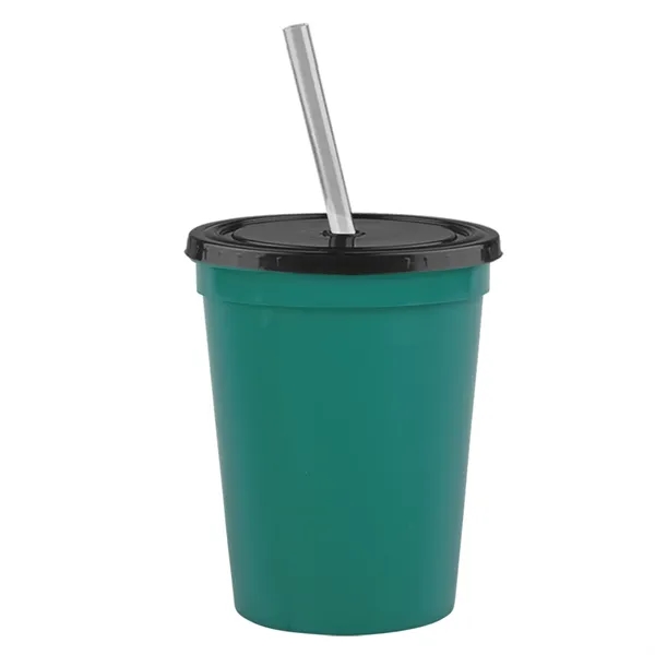 Molded in USA 16 oz. Stadium Cup with Lid & Straw... from ASI 40480 Koozie Group
