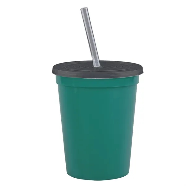 Molded in USA 16 oz. Stadium Cup with Lid & Straw... from ASI 40480 Koozie Group