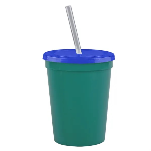 Molded in USA 16 oz. Stadium Cup with Lid & Straw... from ASI 40480 Koozie Group