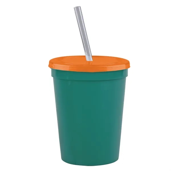 Molded in USA 16 oz. Stadium Cup with Lid & Straw... from ASI 40480 Koozie Group