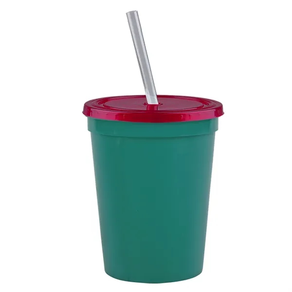 Molded in USA 16 oz. Stadium Cup with Lid & Straw... from ASI 40480 Koozie Group