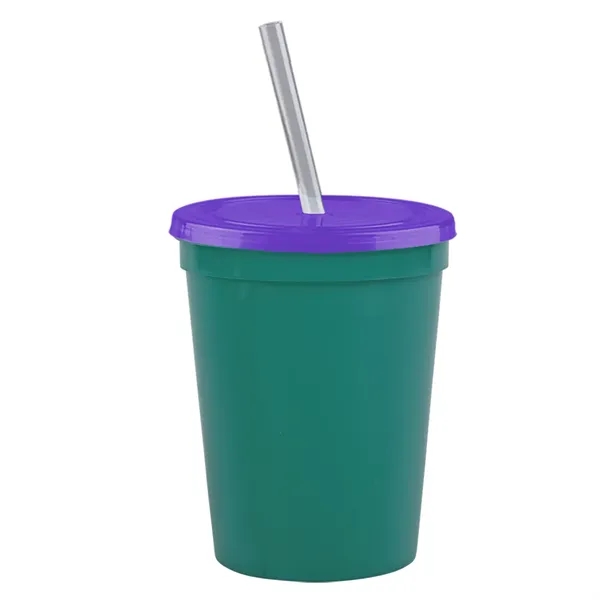 Molded in USA 16 oz. Stadium Cup with Lid & Straw... from ASI 40480 Koozie Group