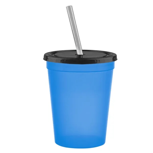 Molded in USA 16 oz. Stadium Cup with Lid & Straw... from ASI 40480 Koozie Group