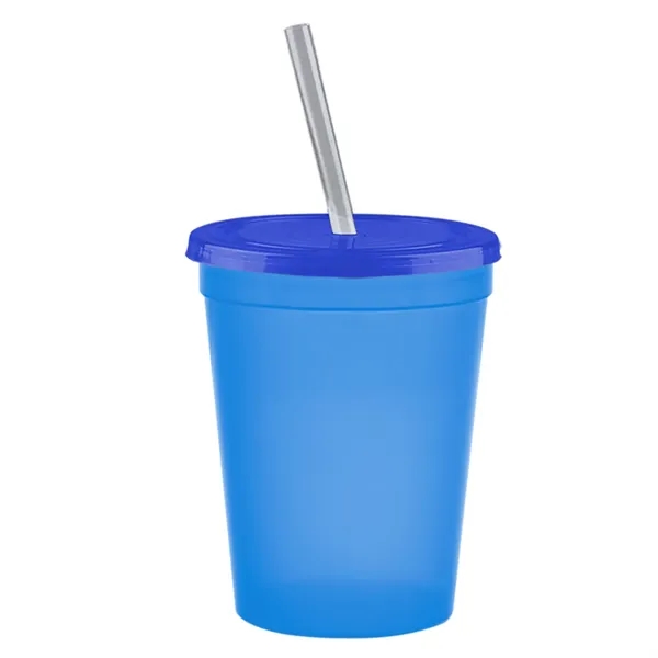Molded in USA 16 oz. Stadium Cup with Lid & Straw... from ASI 40480 Koozie Group