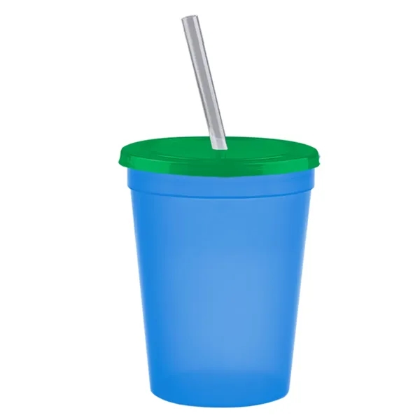 Molded in USA 16 oz. Stadium Cup with Lid & Straw... from ASI 40480 Koozie Group