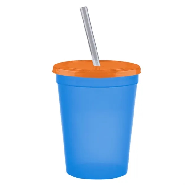 Molded in USA 16 oz. Stadium Cup with Lid & Straw... from ASI 40480 Koozie Group