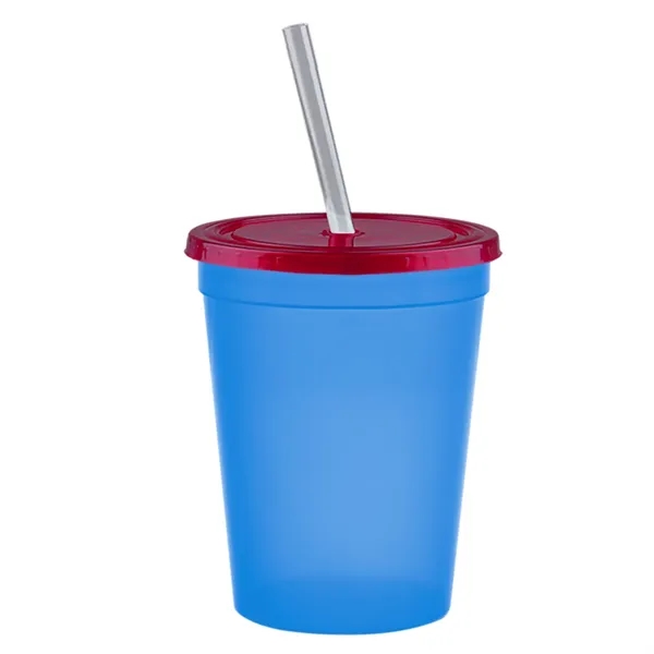 Molded in USA 16 oz. Stadium Cup with Lid & Straw... from ASI 40480 Koozie Group