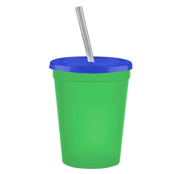 Molded in USA 16 oz. Stadium Cup with Lid & Straw... from ASI 40480 Koozie Group