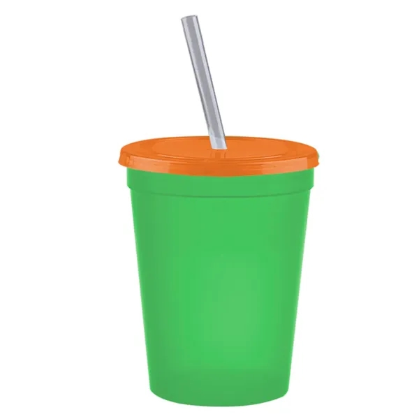 Molded in USA 16 oz. Stadium Cup with Lid & Straw... from ASI 40480 Koozie Group
