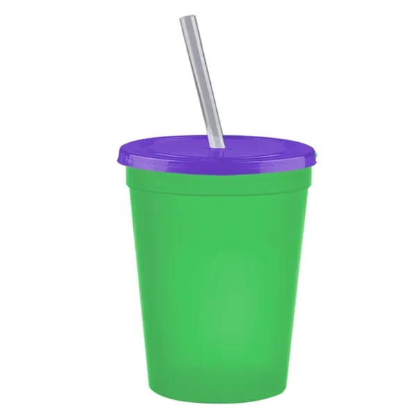 Molded in USA 16 oz. Stadium Cup with Lid & Straw... from ASI 40480 Koozie Group