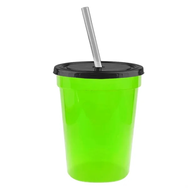 Molded in USA 16 oz. Stadium Cup with Lid & Straw... from ASI 40480 Koozie Group