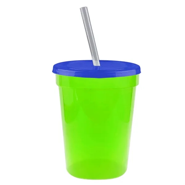 Molded in USA 16 oz. Stadium Cup with Lid & Straw... from ASI 40480 Koozie Group