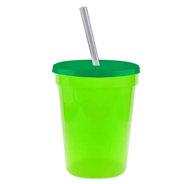 Molded in USA 16 oz. Stadium Cup with Lid & Straw... from ASI 40480 Koozie Group
