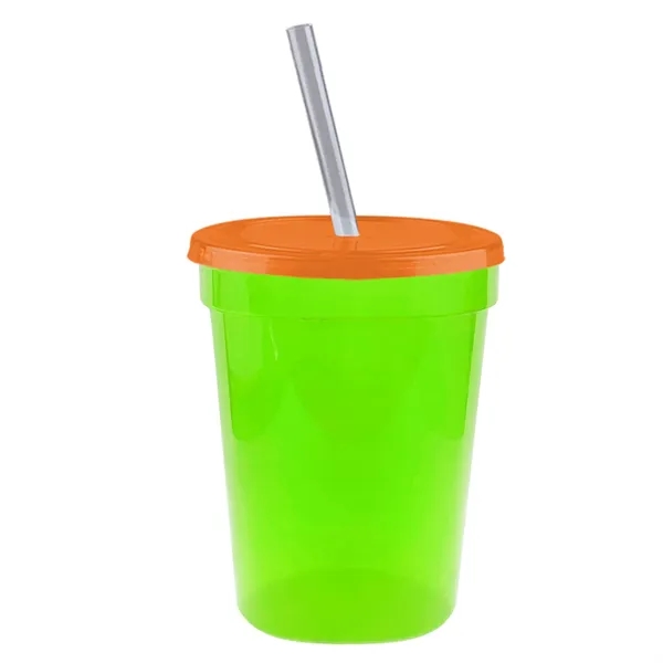 Molded in USA 16 oz. Stadium Cup with Lid & Straw... from ASI 40480 Koozie Group
