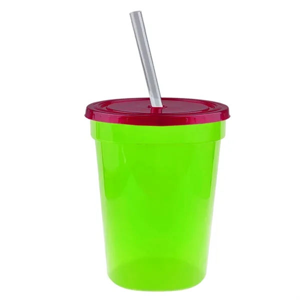 Molded in USA 16 oz. Stadium Cup with Lid & Straw... from ASI 40480 Koozie Group