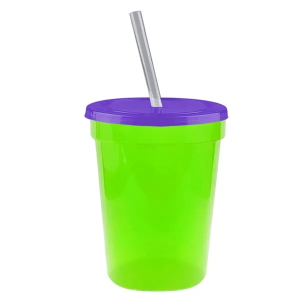 Molded in USA 16 oz. Stadium Cup with Lid & Straw... from ASI 40480 Koozie Group