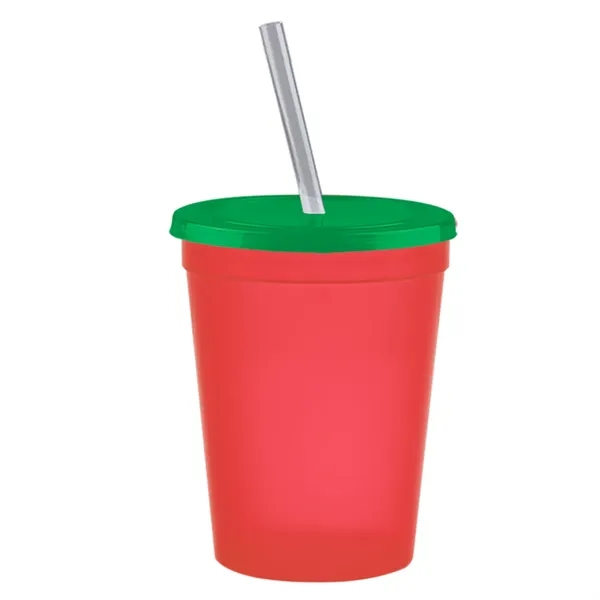 Molded in USA 16 oz. Stadium Cup with Lid & Straw... from ASI 40480 Koozie Group