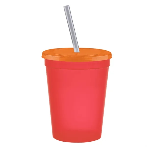 Molded in USA 16 oz. Stadium Cup with Lid & Straw... from ASI 40480 Koozie Group