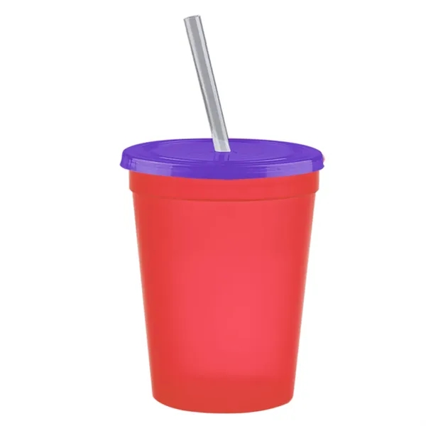 Molded in USA 16 oz. Stadium Cup with Lid & Straw... from ASI 40480 Koozie Group