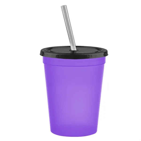 Molded in USA 16 oz. Stadium Cup with Lid & Straw... from ASI 40480 Koozie Group