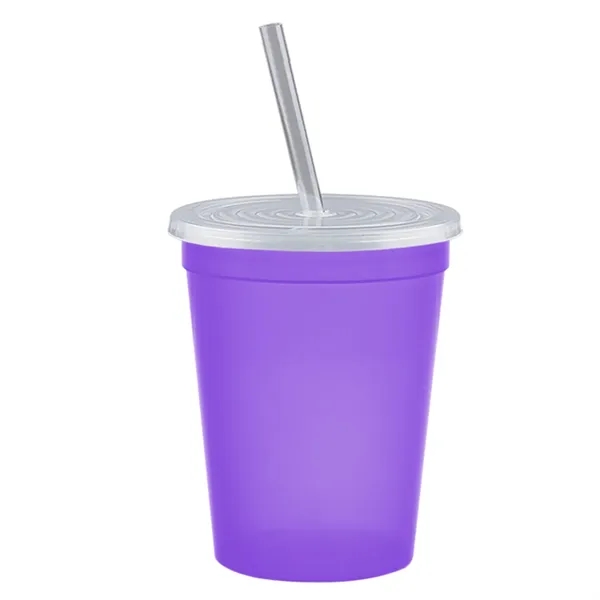 Molded in USA 16 oz. Stadium Cup with Lid & Straw... from ASI 40480 Koozie Group