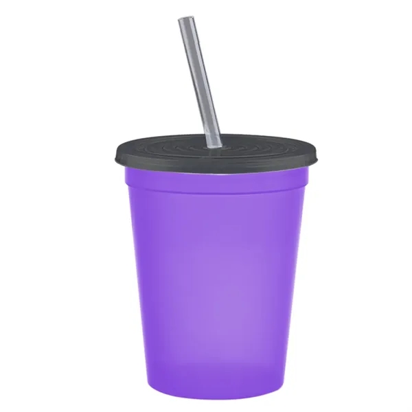 Molded in USA 16 oz. Stadium Cup with Lid & Straw... from ASI 40480 Koozie Group