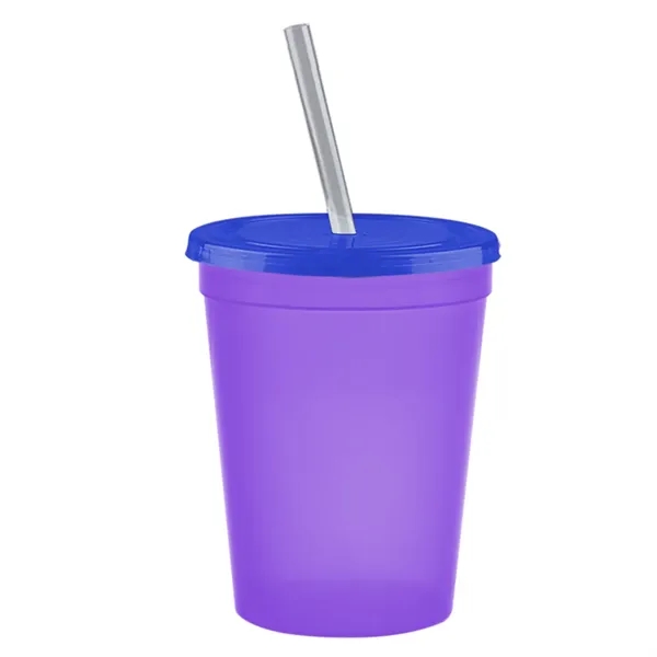 Molded in USA 16 oz. Stadium Cup with Lid & Straw... from ASI 40480 Koozie Group