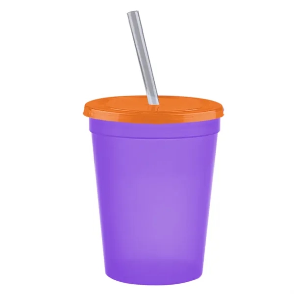 Molded in USA 16 oz. Stadium Cup with Lid & Straw... from ASI 40480 Koozie Group