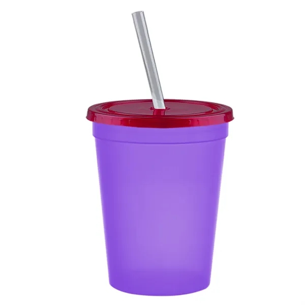 Molded in USA 16 oz. Stadium Cup with Lid & Straw... from ASI 40480 Koozie Group