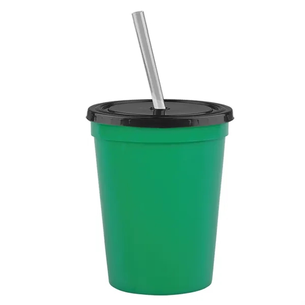 Molded in USA 16 oz. Stadium Cup with Lid & Straw... from ASI 40480 Koozie Group