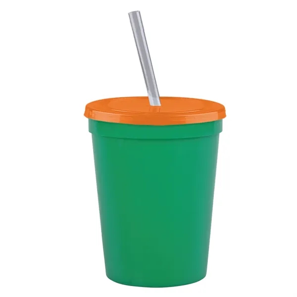 Molded in USA 16 oz. Stadium Cup with Lid & Straw... from ASI 40480 Koozie Group